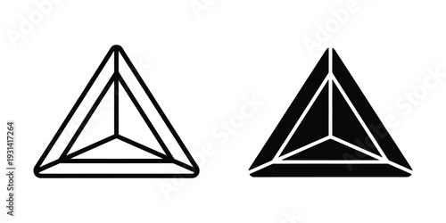 Geometric Prism Abstract Representation Business