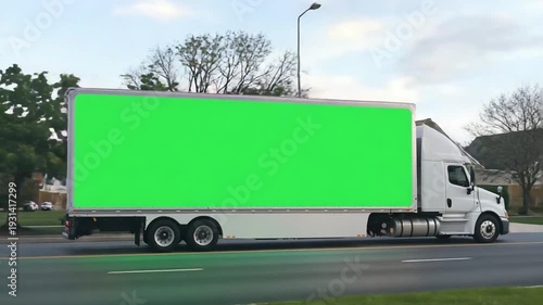 Green Screen Truck: Delivery Vehicle Chroma Key