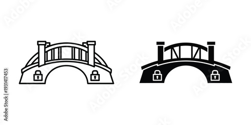Bridge Locked Icon Security Concept