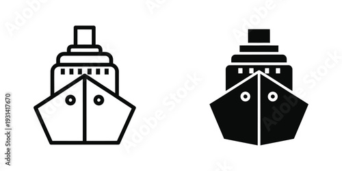 Ship Cruise Liner Front Commercial Icon