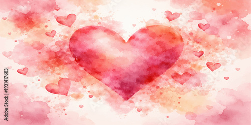 A romantic abstract grunge valentine background featuring a red heart shape as a sweet symbol of love and passion for a holiday celebration card design