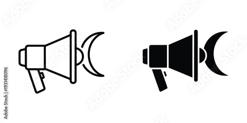 Megaphone Announcement Icon Vector Notification