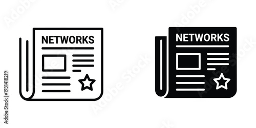 Newspaper Networks Business Icon