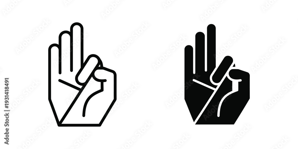 Obraz premium Hand Gesture Symbol Business Success