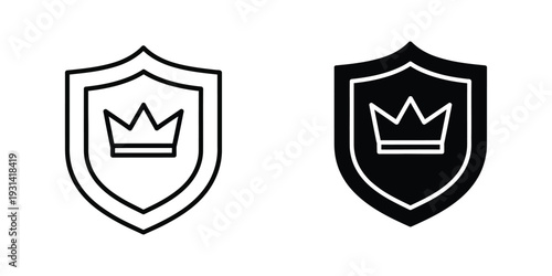 Shield Crown Emblem Protection Security Logo