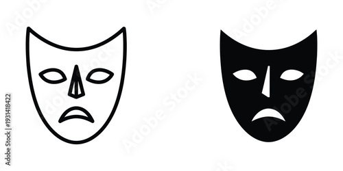 Theater Masks Sadness Symbol Commercial Graphics