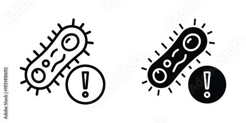 Bacteria Warning Icon Health Alert