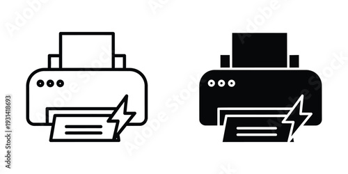 Printer Speed Icon Commercial Output