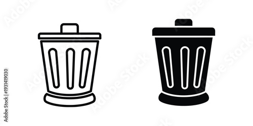 Trash Can Bin Icon Commercial Use