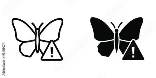 Butterfly Warning Symbol Business Alert