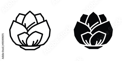 Hop Cone Icon Symbol Commercial