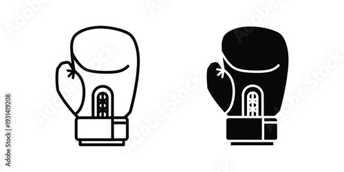 Boxing Glove Icon Combat Sport Symbol