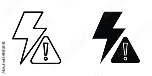 Warning Lightning Symbol Business Danger