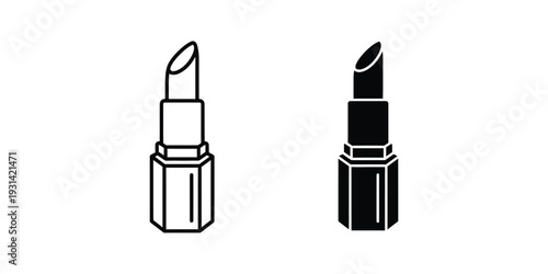 Lipstick Tube Cosmetics Beauty Icon Vector