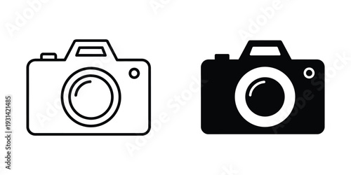 Camera Icon Set Vector Commercial