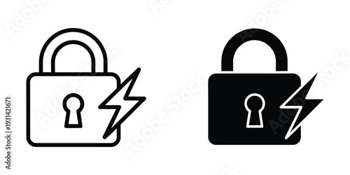 Lock Security Lightning Icon Commercial