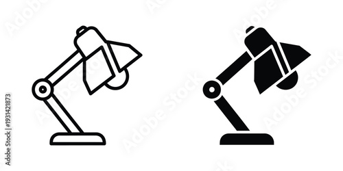 Desk Lamp Icon Study Concept