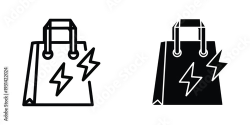 Shopping Bag Lightning Sale Symbol Commerce