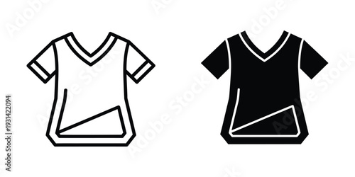 Tshirt Icon Vector Style Apparel