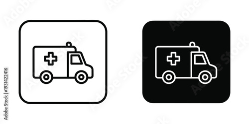 Ambulance Medical Transport Emergency Service Icon