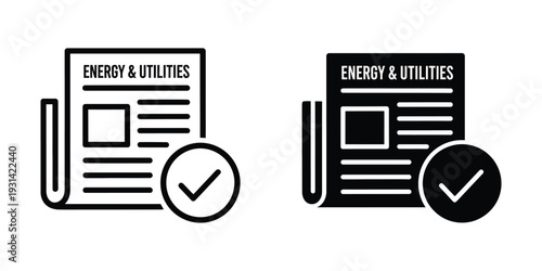 Energy Utilities Report Approval Icon Commercial