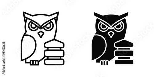 Owl Icon Vigilance Knowledge Symbol Commerce