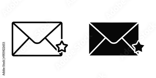 Envelope Star Favorite Communication Icon