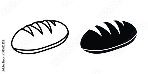 Bread Loaf Icon Food Symbol Commercial Asset
