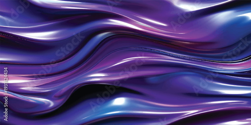 Abstract purple and blue silk background featuring a soft flowing satin texture with smooth liquid waves and a glowing light motion design for a high resolution wallpaper illustration