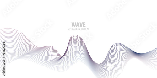 Abstract Flowing Wave Line Background with AI Sound Equalizer Concept
