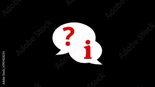 Animated exclamation with triangle mark icon on blackbackground. Symbolizing Danger or Warning sign 4k vide