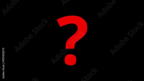 Animated exclamation with triangle mark icon on blackbackground. Symbolizing Danger or Warning sign 4k vide