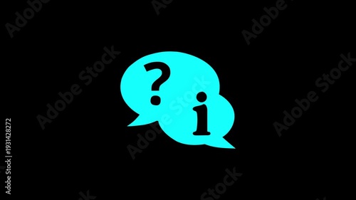 Animated exclamation with triangle mark icon on blackbackground. Symbolizing Danger or Warning sign 4k vide
