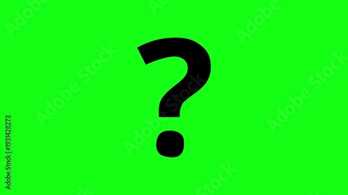 Animated exclamation with triangle mark icon on greeen background. Symbolizing Danger or Warning sign 4k vide