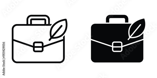 Briefcase Leaf Business Symbol Commercial