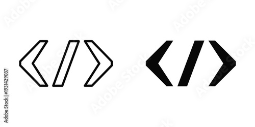 Code Symbol Icons Development Web Design