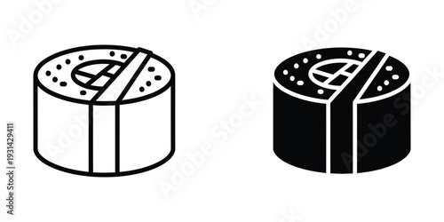 Cylinder Icon Slice Graphic Design Commercial