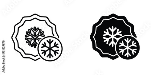 Snowflake Emblem Freezing Symbol Commercial