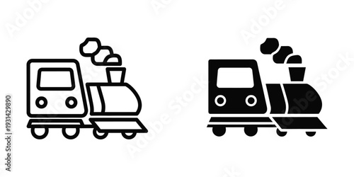 Locomotive Transportation Icon Symbol