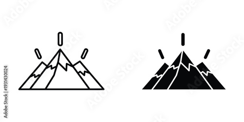 Mountain Peak Success Icon Achievement