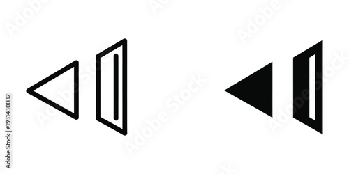 Rewind Button Media Control Icon Commercial