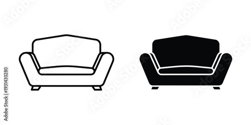 Sofa Icon Vector Furniture Comfort