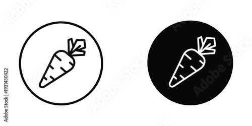 Carrot Icon Organic Food Symbol