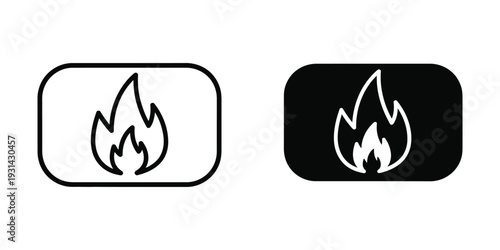 Fireplace Icon Symbol Commercial Use