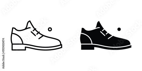 Shoe Icon Line Art Vector Style Commercial