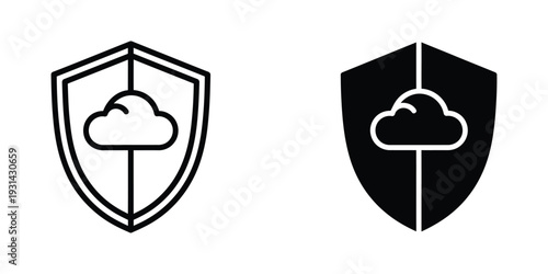 Cloud Security Shield Icon Data Protection