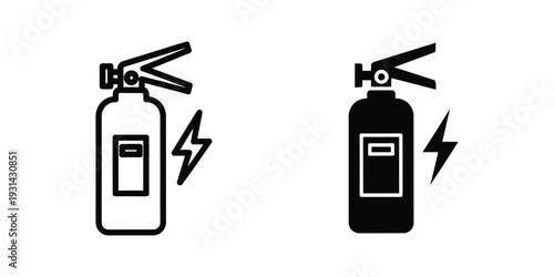 Fire Extinguisher Electrical Safety Icon Commercial