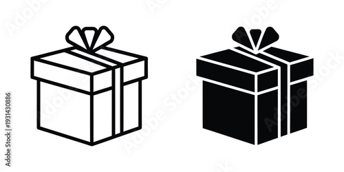 Gift Box Ribbon Commerce Icon