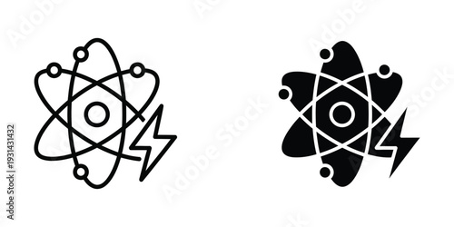 Atom Energy Bolt Science Concept