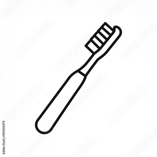 Toothbrush Icon Vector for Dental Hygiene and Personal Care